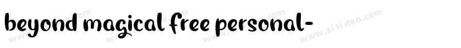 beyond magical free personal字体转换